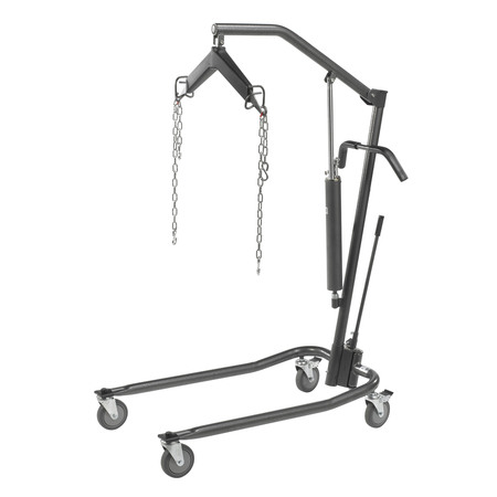 DRIVE MEDICAL Hydraulic Patient Lift w/ Six Point Cradle, 5" Casters, Silver Vein 13023sv